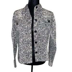 KAREN HART Coat Jacket Snake Print Lined